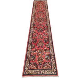 فرش دستباف درحدنو ساروق طرح دسته گل آمریکایی